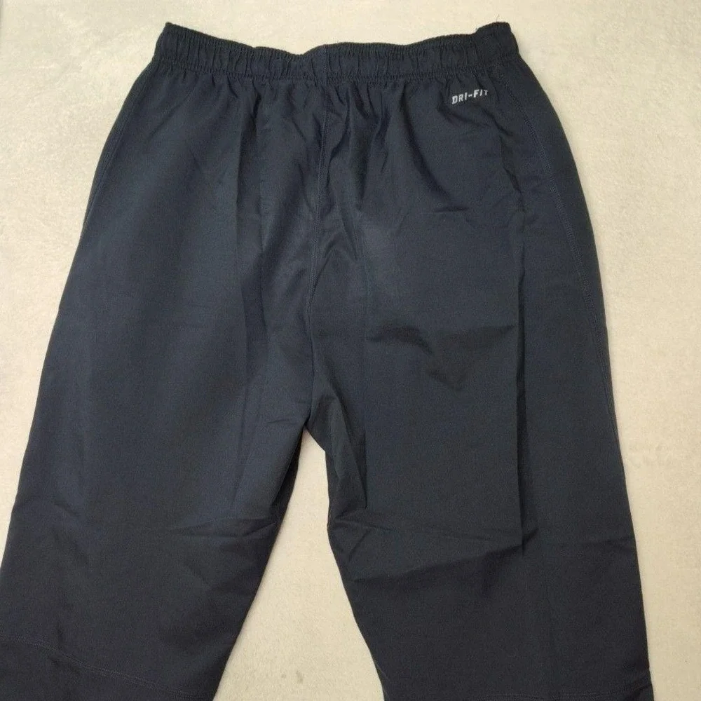 Nike‎ Track Pants Mens L Blue Woven Workout Lightweight Running Training 377788